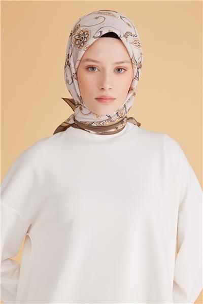 BELLİ ŞAL DESEN MODAL VİZON EŞARP 1