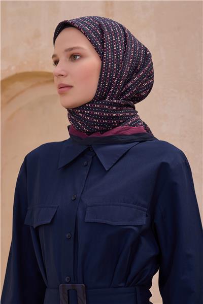 BELLİ GEOMETRİK DESEN PAULİSTA BORDO EŞARP 8