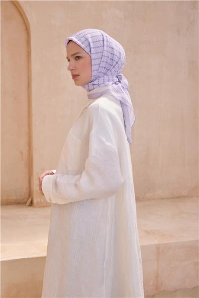 BELLİ GEOMETRİK DESEN PAULİSTA LİLA EŞARP 8