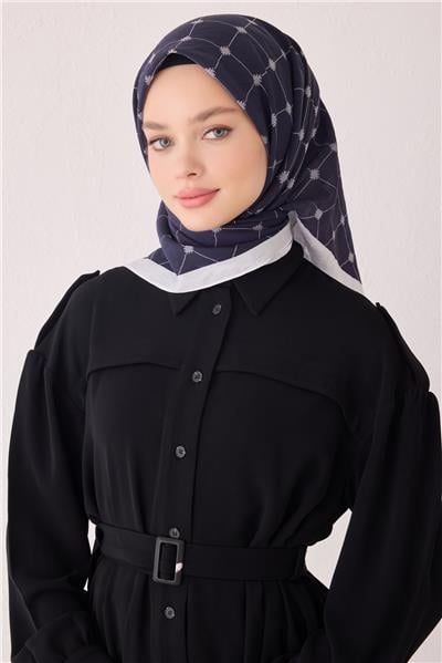 BELLİ GEOMETRİK DESEN PAULİSTA SAKS EŞARP 4