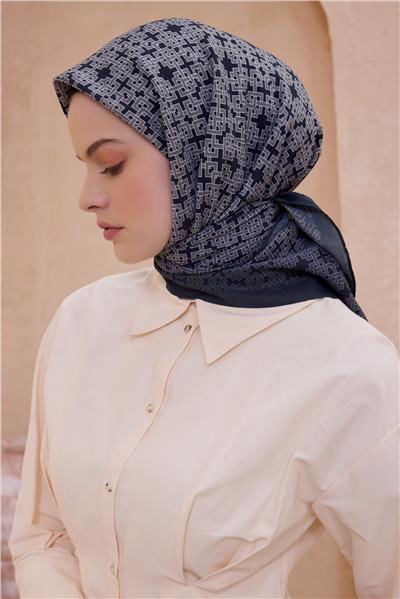 BELLİ GEOMETRİK DESEN PAULİSTA ANTRASİT EŞARP 7