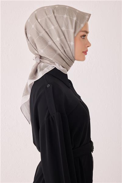 BELLİ GEOMETRİK DESEN PAULİSTA BEJ EŞARP 4