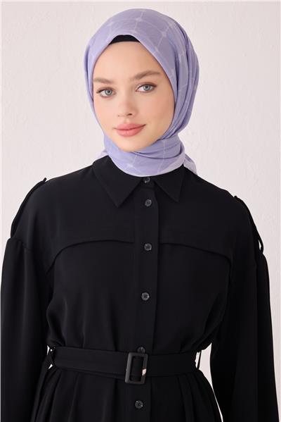 BELLİ GEOMETRİK DESEN PAULİSTA LİLA EŞARP 4