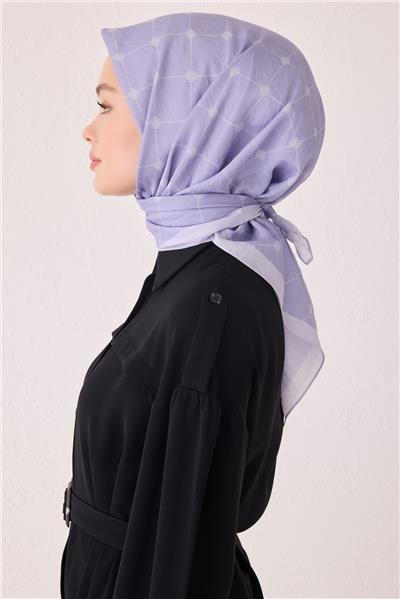 BELLİ GEOMETRİK DESEN PAULİSTA LİLA EŞARP 4