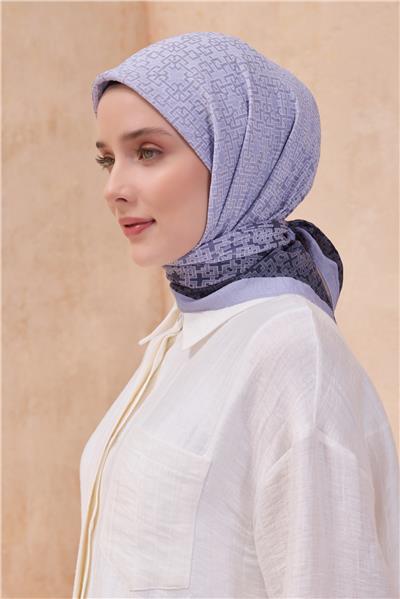 BELLİ GEOMETRİK DESEN PAULİSTA LİLA EŞARP 7