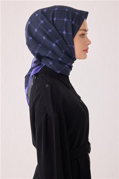 BELLİ GEOMETRİK DESEN PAULİSTA MOR EŞARP 4