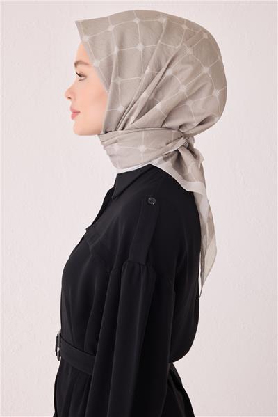 BELLİ GEOMETRİK DESEN PAULİSTA BEJ EŞARP 4