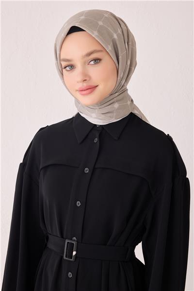 BELLİ GEOMETRİK DESEN PAULİSTA BEJ EŞARP 4