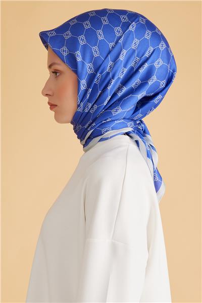 Belli Fresh Geometrik Desen Saks Pure Eşarp 6 - 24