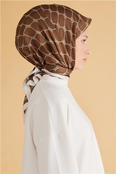 Belli Fresh Geometrik Desen Taba Pure Eşarp 7 - 32
