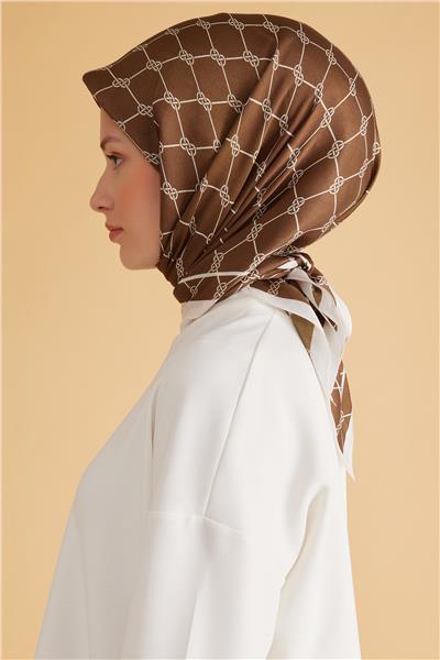 Belli Fresh Geometrik Desen Taba Pure Eşarp 7 - 32