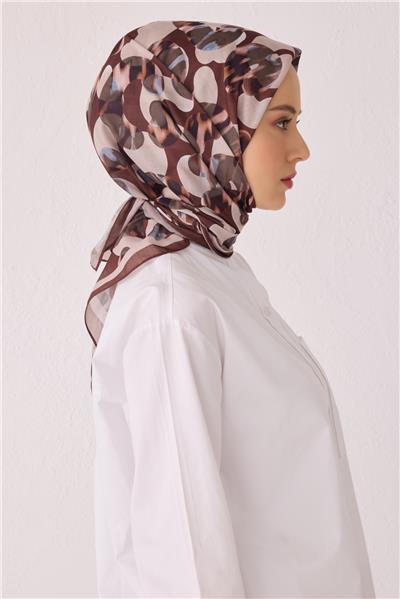BELLİ GEOMETRİK DESEN TELA TABA EŞARP 1020