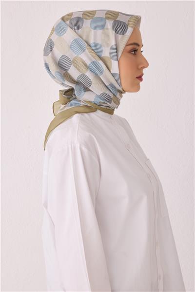 BELLİ GEOMETRİK DESEN TELA HARDAL EŞARP 1022