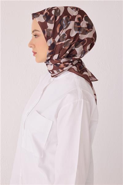 BELLİ GEOMETRİK DESEN TELA TABA EŞARP 1020