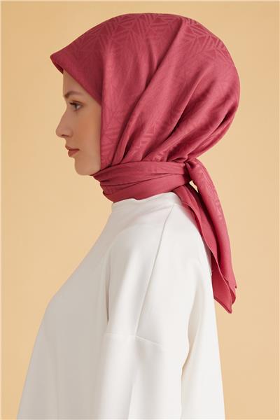 BELLİ GEOMETRİK DESEN VEYRA NAR ÇİÇEĞİ EŞARP 2