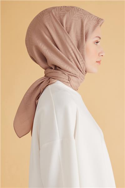 BELLİ GEOMETRİK DESEN VEYRA PUDRA EŞARP 2