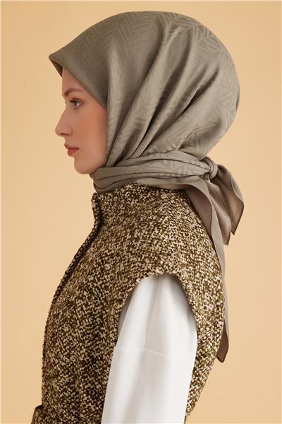 BELLİ GEOMETRİK DESEN VEYRA HAKİ EŞARP 2