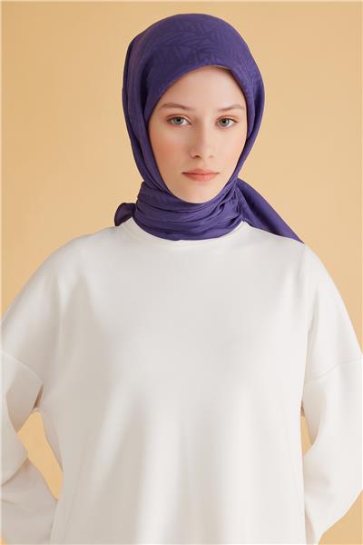 BELLİ GEOMETRİK DESEN VEYRA MOR EŞARP 2