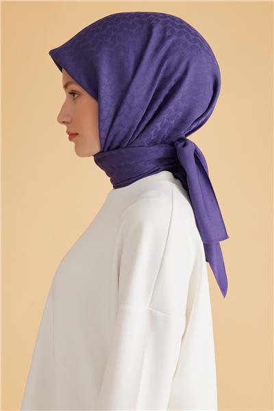 BELLİ GEOMETRİK DESEN VEYRA MOR EŞARP 1