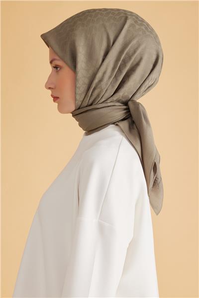 BELLİ GEOMETRİK DESEN VEYRA HAKİ EŞARP 1