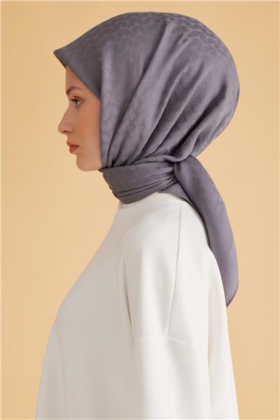 BELLİ GEOMETRİK DESEN VEYRA ANTRASİT EŞARP 1