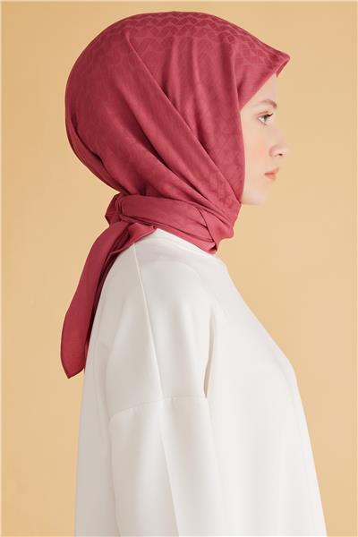 BELLİ GEOMETRİK DESEN VEYRA NAR ÇİÇEĞİ EŞARP 1