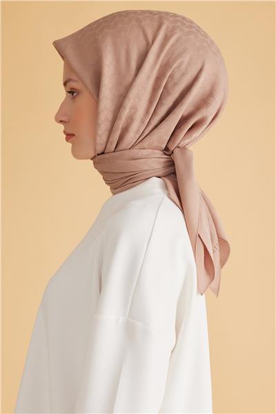 BELLİ GEOMETRİK DESEN VEYRA PUDRA EŞARP 1