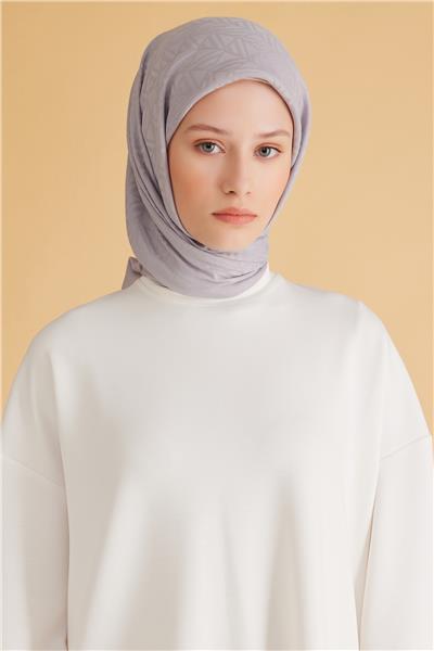 BELLİ GEOMETRİK DESEN VEYRA GÜMÜŞ EŞARP 2