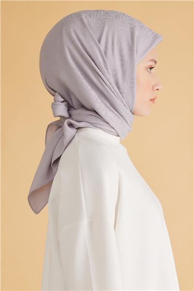 BELLİ GEOMETRİK DESEN VEYRA GÜMÜŞ EŞARP 2