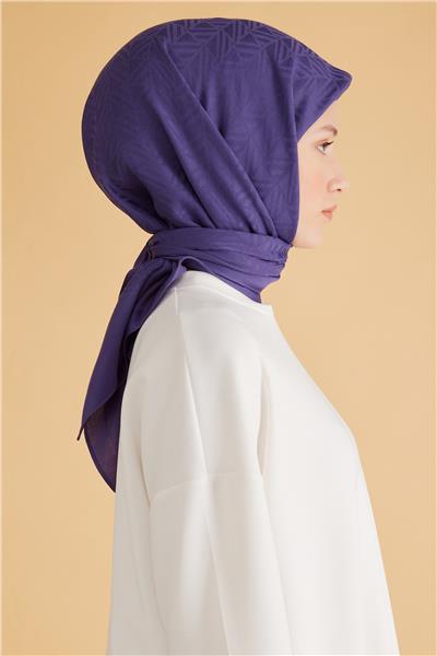 BELLİ GEOMETRİK DESEN VEYRA MOR EŞARP 2