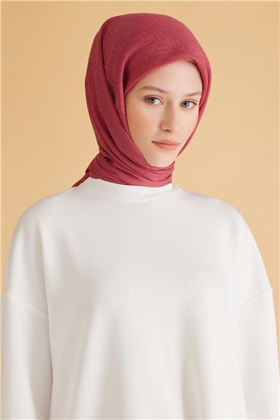 BELLİ GEOMETRİK DESEN VEYRA NAR ÇİÇEĞİ EŞARP 2