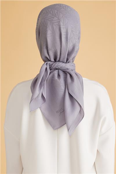 BELLİ GEOMETRİK DESEN VEYRA GRİ EŞARP 2