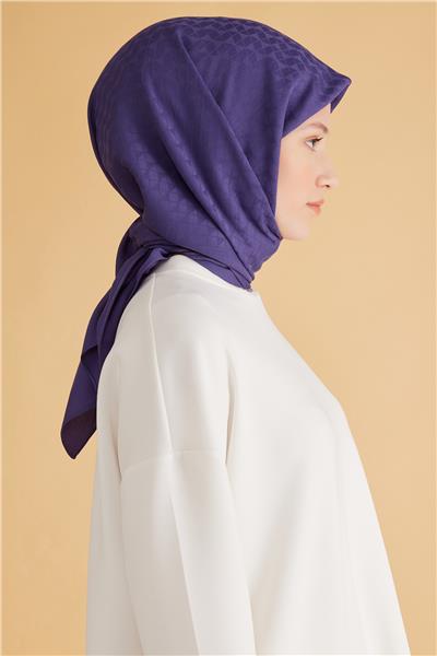 BELLİ GEOMETRİK DESEN VEYRA MOR EŞARP 1