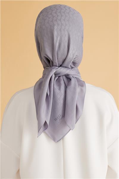 BELLİ GEOMETRİK DESEN VEYRA GRİ EŞARP 1