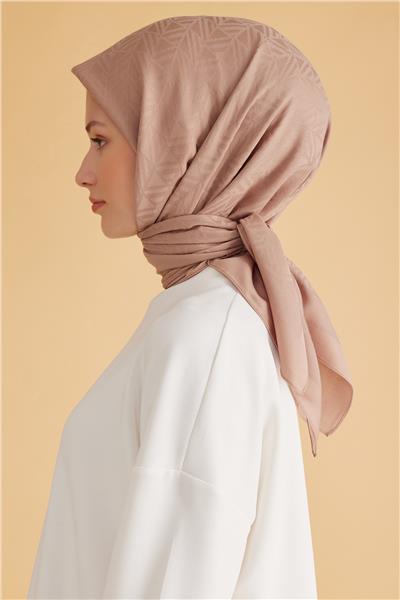 BELLİ GEOMETRİK DESEN VEYRA PUDRA EŞARP 2