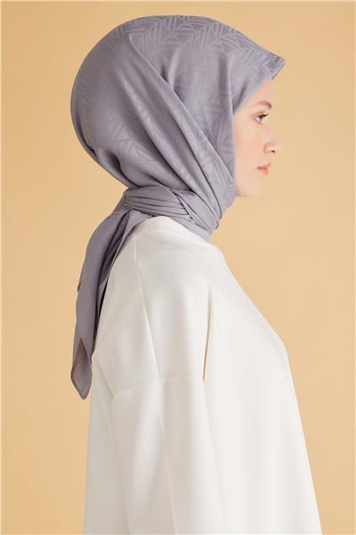 BELLİ GEOMETRİK DESEN VEYRA GRİ EŞARP 2