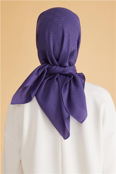 BELLİ GEOMETRİK DESEN VEYRA MOR EŞARP 2