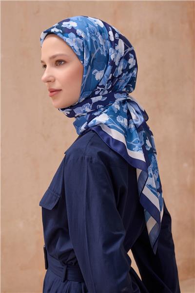 BELLİ ÇİÇEK DESEN PREMIUM SOFT SAKS EŞARP 7