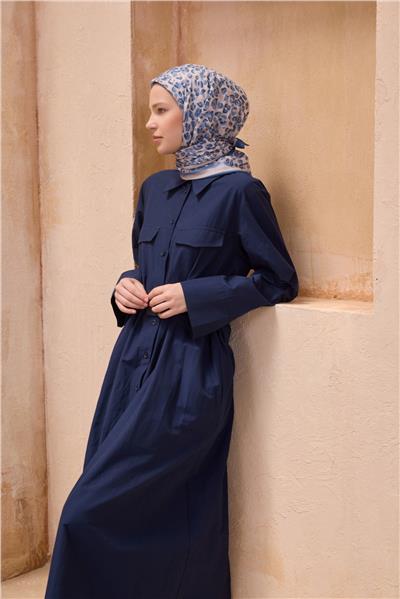 BELLİ LEOPAR DESEN PREMIUM SOFT MAVİ EŞARP 13