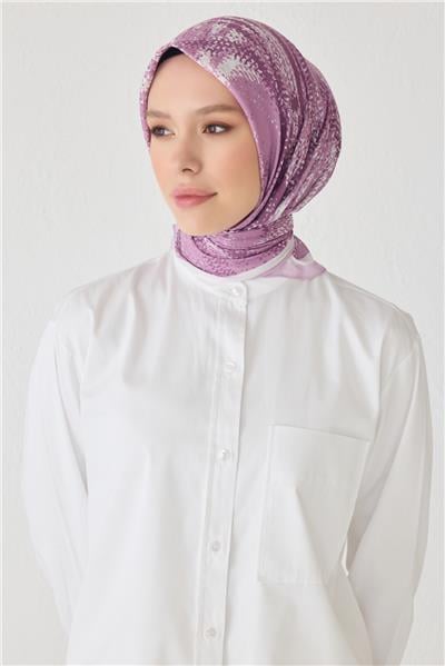 BELLİ ÇİÇEK DESEN PREMIUM SOFT PEMBE EŞARP 2