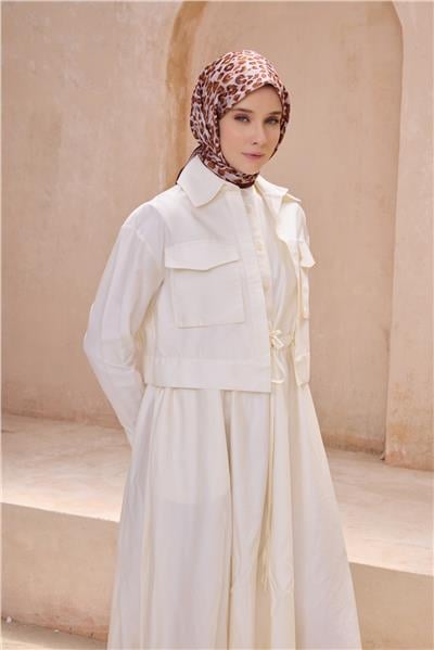 BELLİ LEOPAR DESEN PREMIUM SOFT TABA EŞARP 13