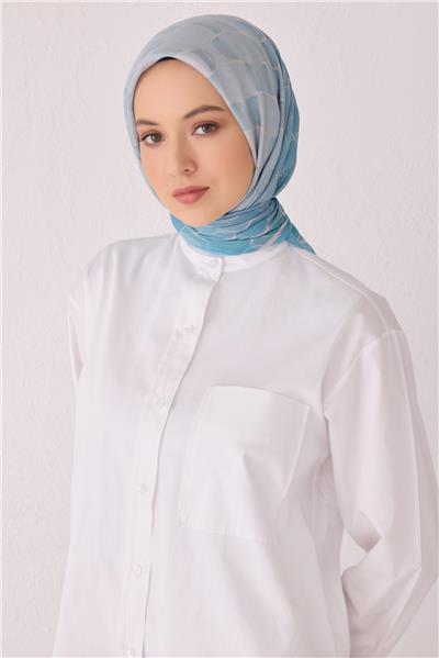 BELLİ DALGALI DESEN PREMIUM SOFT SU YEŞİLİ EŞARP 1