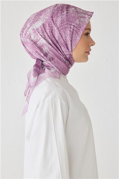 BELLİ ÇİÇEK DESEN PREMIUM SOFT PEMBE EŞARP 2