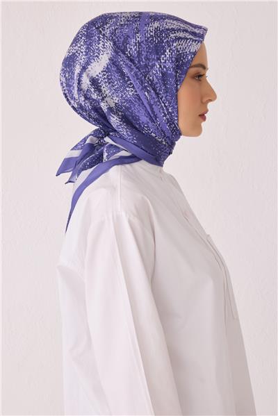 BELLİ ÇİÇEK DESEN PREMIUM SOFT MOR EŞARP 2