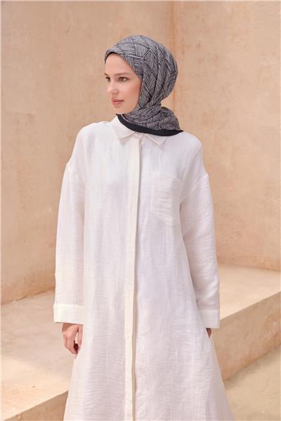 BELLİ GEOMETRİK DESEN PREMIUM SOFT LACİVERT EŞARP 10