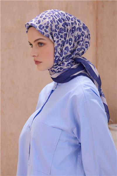 BELLİ LEOPAR DESEN PREMIUM SOFT MOR EŞARP 13