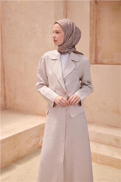 BELLİ GEOMETRİK DESEN PREMIUM SOFT SÜTLÜ KAHVE EŞARP 10