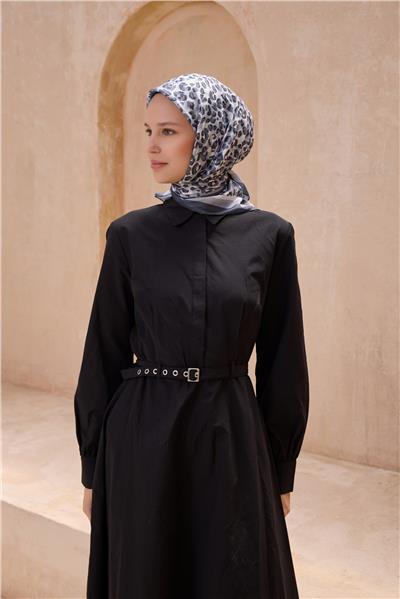 BELLİ LEOPAR DESEN PREMIUM SOFT GRİ EŞARP 13