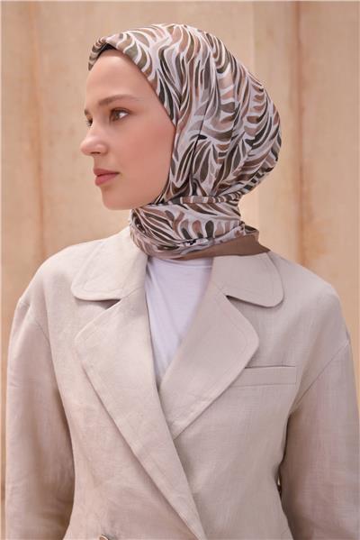 BELLİ ÇİÇEK DESEN PREMIUM SOFT VİZON EŞARP 8