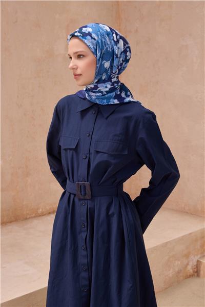 BELLİ ÇİÇEK DESEN PREMIUM SOFT SAKS EŞARP 7